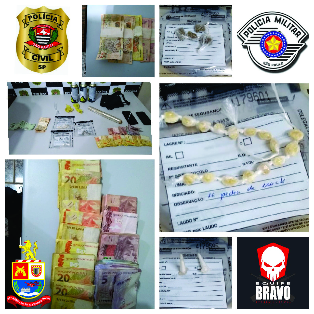 Operação Conjunta entre Polícia Militar e Polícia Civil, prende dois por tráfico e associação ao tráfico em Igaraçu do Tietê.