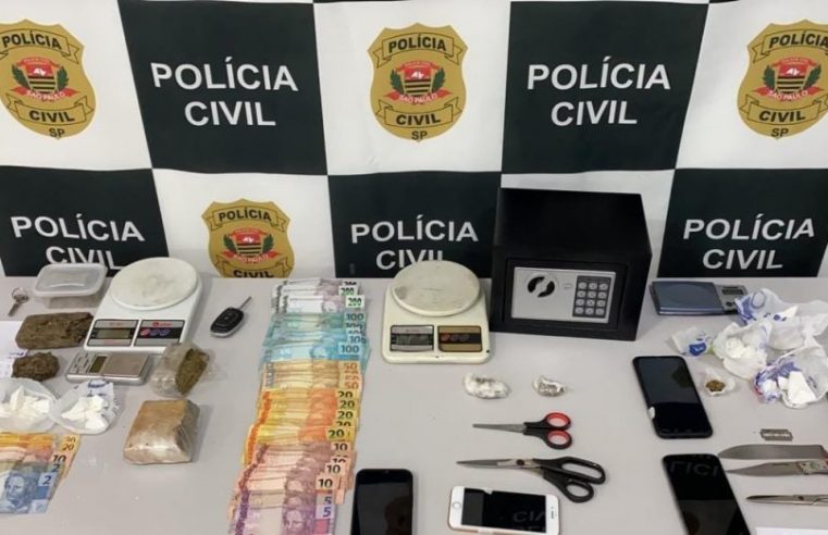 Operação conjunta entre policias Civil e Militar resulta em prisão de traficantes, drogas e dinheiro em Jaú