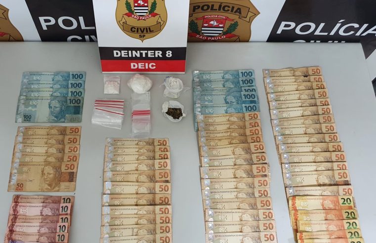 Polícia Civil de Presidente Prudente prende traficante que fazia entrega da droga no estacionamento de um Shopping